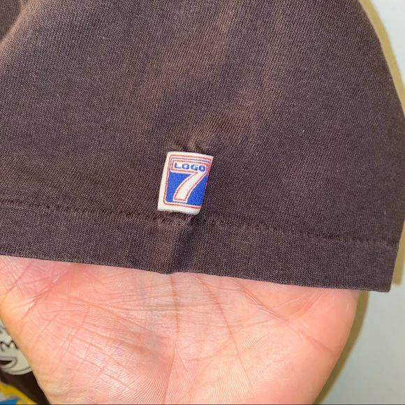 Vintage 90s Logo 7 Bart Simpson NFL Cleveland Browns T Shirt Adult M Brown - Picture 5 of 9